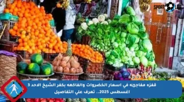 قفزة مفاجئة في أسعار الخضروات والفاكهة بكفر الشيخ الأحد 3 أغسطس 2025.. تعرف على التفاصيل